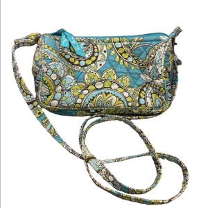 Vera Bradley Teal Green Peacock Garden Crossbody